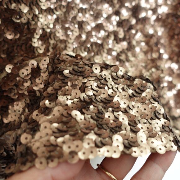 Amber Blue Gold Metallic Sequin Cocktail Party Bodycon Mini Dress Size Medium - Picture 5 of 9